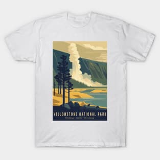 Yellowstone National Park Vintage Poster T-Shirt